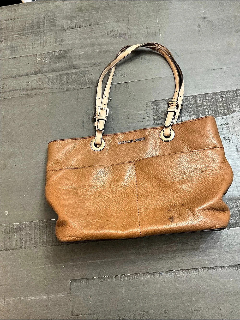 Michael Kors Jet Set Travel Medium Double Pocket Tote Brown